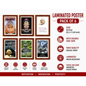 Pack Of 6 Laminated A4 Wall Posters | Spiritual, Motivational & Inspirational Designs | 250 GSM Photo Paper | Water-Resistant | Double-Sided Tape (F38961) Pack Of 6 Laminated A4 Wall Posters | Spiritual, Motivational & Inspirational Designs | 250 GSM Photo Paper | Water-Resistant | Double-Sided Tape (F38961)