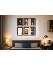 Pack Of 6 Laminated A4 Wall Posters | Spiritual, Motivational & Inspirational Designs | 250 GSM Photo Paper | Water-Resistant | Double-Sided Tape (F39174)