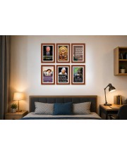 Pack Of 6 Laminated A4 Wall Posters | Spiritual, Motivational & Inspirational Designs | 250 GSM Photo Paper | Water-Resistant | Double-Sided Tape (F39126)