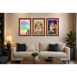 Pack Of 6 Laminated A4 Wall Posters | Spiritual, Motivational & Inspirational Designs | 250 GSM Photo Paper | Water-Resistant | Double-Sided Tape (F39318)