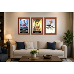 Pack Of 6 Laminated A4 Wall Posters | Spiritual, Motivational & Inspirational Designs | 250 GSM Photo Paper | Water-Resistant | Double-Sided Tape (F39052)