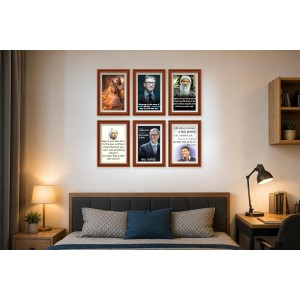 Pack Of 6 Laminated A4 Wall Posters | Spiritual, Motivational & Inspirational Designs | 250 GSM Photo Paper | Water-Resistant | Double-Sided Tape (F39029)