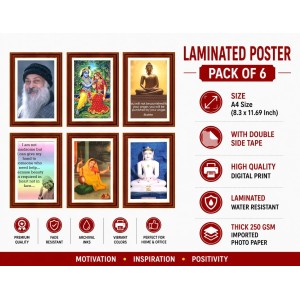 Pack Of 6 Laminated A4 Wall Posters | Spiritual, Motivational & Inspirational Designs | 250 GSM Photo Paper | Water-Resistant | Double-Sided Tape (F39353) Pack Of 6 Laminated A4 Wall Posters | Spiritual, Motivational & Inspirational Designs | 250 GSM Photo Paper | Water-Resistant | Double-Sided Tape (F39353)