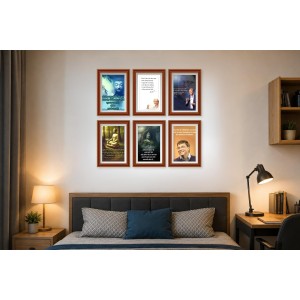 Pack Of 6 Laminated A4 Wall Posters | Spiritual, Motivational & Inspirational Designs | 250 GSM Photo Paper | Water-Resistant | Double-Sided Tape (F39030)