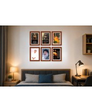 Pack Of 6 Laminated A4 Wall Posters | Spiritual, Motivational & Inspirational Designs | 250 GSM Photo Paper | Water-Resistant | Double-Sided Tape (F39043)