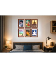 Pack Of 6 Laminated A4 Wall Posters | Spiritual, Motivational & Inspirational Designs | 250 GSM Photo Paper | Water-Resistant | Double-Sided Tape (F39353)