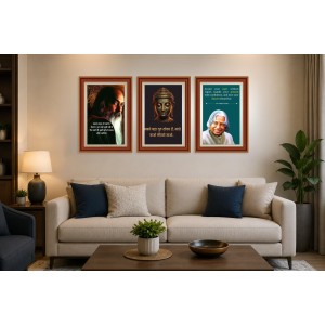 Pack Of 6 Laminated A4 Wall Posters | Spiritual, Motivational & Inspirational Designs | 250 GSM Photo Paper | Water-Resistant | Double-Sided Tape (F39345)