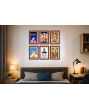Pack Of 6 Laminated A4 Wall Posters | Spiritual, Motivational & Inspirational Designs | 250 GSM Photo Paper | Water-Resistant | Double-Sided Tape (F39361)