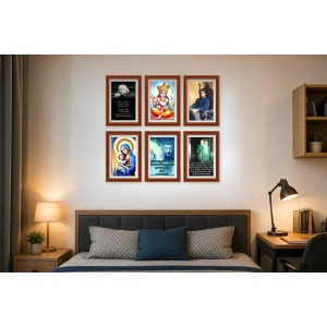 Pack Of 6 Laminated A4 Wall Posters | Spiritual, Motivational & Inspirational Designs | 250 GSM Photo Paper | Water-Resistant | Double-Sided Tape (F39056) Pack Of 6 Laminated A4 Wall Posters | Spiritual, Motivational & Inspirational Designs | 250 GSM Photo Paper | Water-Resistant | Double-Sided Tape (F39056)