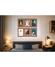 Pack Of 6 Laminated A4 Wall Posters | Spiritual, Motivational & Inspirational Designs | 250 GSM Photo Paper | Water-Resistant | Double-Sided Tape (F39082)