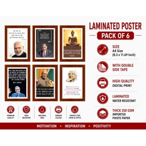 Pack Of 6 Laminated A4 Wall Posters | Spiritual, Motivational & Inspirational Designs | 250 GSM Photo Paper | Water-Resistant | Double-Sided Tape (F39399) Pack Of 6 Laminated A4 Wall Posters | Spiritual, Motivational & Inspirational Designs | 250 GSM Photo Paper | Water-Resistant | Double-Sided Tape (F39399)
