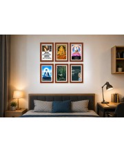 Pack Of 6 Laminated A4 Wall Posters | Spiritual, Motivational & Inspirational Designs | 250 GSM Photo Paper | Water-Resistant | Double-Sided Tape (F39419)