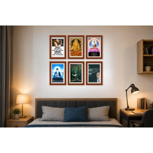 Pack Of 6 Laminated A4 Wall Posters | Spiritual, Motivational & Inspirational Designs | 250 GSM Photo Paper | Water-Resistant | Double-Sided Tape (F39419) Pack Of 6 Laminated A4 Wall Posters | Spiritual, Motivational & Inspirational Designs | 250 GSM Photo Paper | Water-Resistant | Double-Sided Tape (F39419)