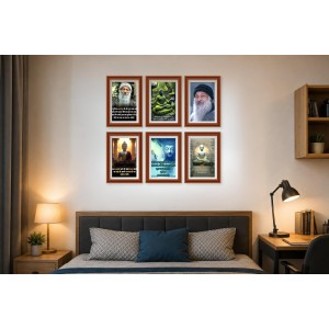 Pack Of 6 Laminated A4 Wall Posters | Spiritual, Motivational & Inspirational Designs | 250 GSM Photo Paper | Water-Resistant | Double-Sided Tape (F39310)