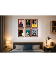 Pack Of 6 Laminated A4 Wall Posters | Spiritual, Motivational & Inspirational Designs | 250 GSM Photo Paper | Water-Resistant | Double-Sided Tape (F39316)