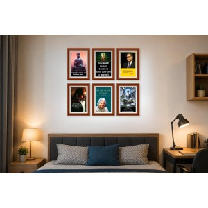 Pack Of 6 Laminated A4 Wall Posters | Spiritual, Motivational & Inspirational Designs | 250 GSM Photo Paper | Water-Resistant | Double-Sided Tape (F39316)