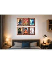 Pack Of 6 Laminated A4 Wall Posters | Spiritual, Motivational & Inspirational Designs | 250 GSM Photo Paper | Water-Resistant | Double-Sided Tape (F39044)