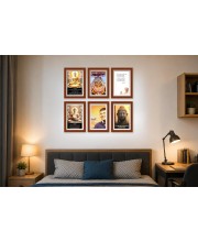 Pack Of 6 Laminated A4 Wall Posters | Spiritual, Motivational & Inspirational Designs | 250 GSM Photo Paper | Water-Resistant | Double-Sided Tape (F38975)