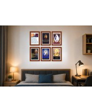 Pack Of 6 Laminated A4 Wall Posters | Spiritual, Motivational & Inspirational Designs | 250 GSM Photo Paper | Water-Resistant | Double-Sided Tape (F39020)