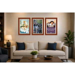 Pack Of 6 Laminated A4 Wall Posters | Spiritual, Motivational & Inspirational Designs | 250 GSM Photo Paper | Water-Resistant | Double-Sided Tape (F39017)