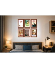 Pack Of 6 Laminated A4 Wall Posters | Spiritual, Motivational & Inspirational Designs | 250 GSM Photo Paper | Water-Resistant | Double-Sided Tape (F39193)