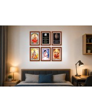 Pack Of 6 Laminated A4 Wall Posters | Spiritual, Motivational & Inspirational Designs | 250 GSM Photo Paper | Water-Resistant | Double-Sided Tape (F38968)