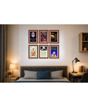Pack Of 6 Laminated A4 Wall Posters | Spiritual, Motivational & Inspirational Designs | 250 GSM Photo Paper | Water-Resistant | Double-Sided Tape (F39015)