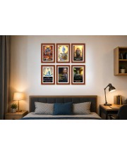Pack Of 6 Laminated A4 Wall Posters | Spiritual, Motivational & Inspirational Designs | 250 GSM Photo Paper | Water-Resistant | Double-Sided Tape (F39177)