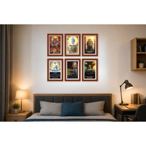 Pack Of 6 Laminated A4 Wall Posters | Spiritual, Motivational & Inspirational Designs | 250 GSM Photo Paper | Water-Resistant | Double-Sided Tape (F39177) Pack Of 6 Laminated A4 Wall Posters | Spiritual, Motivational & Inspirational Designs | 250 GSM Photo Paper | Water-Resistant | Double-Sided Tape (F39177)