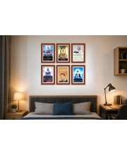 Pack Of 6 Laminated A4 Wall Posters | Spiritual, Motivational & Inspirational Designs | 250 GSM Photo Paper | Water-Resistant | Double-Sided Tape (F39052)