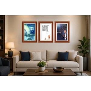 Pack Of 6 Laminated A4 Wall Posters | Spiritual, Motivational & Inspirational Designs | 250 GSM Photo Paper | Water-Resistant | Double-Sided Tape (F39030)