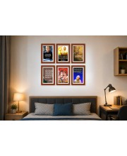 Pack Of 6 Laminated A4 Wall Posters | Spiritual, Motivational & Inspirational Designs | 250 GSM Photo Paper | Water-Resistant | Double-Sided Tape (F39275)