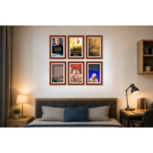 Pack Of 6 Laminated A4 Wall Posters | Spiritual, Motivational & Inspirational Designs | 250 GSM Photo Paper | Water-Resistant | Double-Sided Tape (F39275) Pack Of 6 Laminated A4 Wall Posters | Spiritual, Motivational & Inspirational Designs | 250 GSM Photo Paper | Water-Resistant | Double-Sided Tape (F39275)