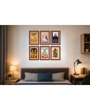 Pack Of 6 Laminated A4 Wall Posters | Spiritual, Motivational & Inspirational Designs | 250 GSM Photo Paper | Water-Resistant | Double-Sided Tape (F39155)