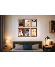 Pack Of 6 Laminated A4 Wall Posters | Spiritual, Motivational & Inspirational Designs | 250 GSM Photo Paper | Water-Resistant | Double-Sided Tape (F39401)