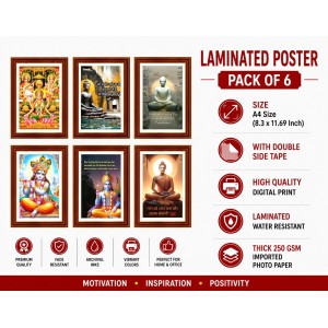 Pack Of 6 Laminated A4 Wall Posters | Spiritual, Motivational & Inspirational Designs | 250 GSM Photo Paper | Water-Resistant | Double-Sided Tape (F39369) Pack Of 6 Laminated A4 Wall Posters | Spiritual, Motivational & Inspirational Designs | 250 GSM Photo Paper | Water-Resistant | Double-Sided Tape (F39369)
