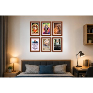 Pack Of 6 Laminated A4 Wall Posters | Spiritual, Motivational & Inspirational Designs | 250 GSM Photo Paper | Water-Resistant | Double-Sided Tape (F39141) Pack Of 6 Laminated A4 Wall Posters | Spiritual, Motivational & Inspirational Designs | 250 GSM Photo Paper | Water-Resistant | Double-Sided Tape (F39141)