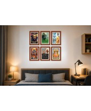 Pack Of 6 Laminated A4 Wall Posters | Spiritual, Motivational & Inspirational Designs | 250 GSM Photo Paper | Water-Resistant | Double-Sided Tape (F39407)