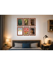 Pack Of 6 Laminated A4 Wall Posters | Spiritual, Motivational & Inspirational Designs | 250 GSM Photo Paper | Water-Resistant | Double-Sided Tape (F39251)