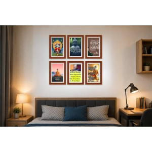 Pack Of 6 Laminated A4 Wall Posters | Spiritual, Motivational & Inspirational Designs | 250 GSM Photo Paper | Water-Resistant | Double-Sided Tape (F39106) Pack Of 6 Laminated A4 Wall Posters | Spiritual, Motivational & Inspirational Designs | 250 GSM Photo Paper | Water-Resistant | Double-Sided Tape (F39106)