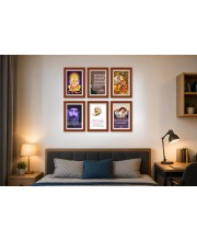 Pack Of 6 Laminated A4 Wall Posters | Spiritual, Motivational & Inspirational Designs | 250 GSM Photo Paper | Water-Resistant | Double-Sided Tape (F39327)