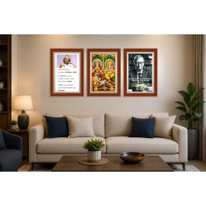 Pack Of 6 Laminated A4 Wall Posters | Spiritual, Motivational & Inspirational Designs | 250 GSM Photo Paper | Water-Resistant | Double-Sided Tape (F39279)