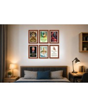 Pack Of 6 Laminated A4 Wall Posters | Spiritual, Motivational & Inspirational Designs | 250 GSM Photo Paper | Water-Resistant | Double-Sided Tape (F39408)