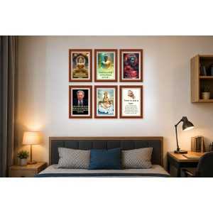 Pack Of 6 Laminated A4 Wall Posters | Spiritual, Motivational & Inspirational Designs | 250 GSM Photo Paper | Water-Resistant | Double-Sided Tape (F39408) Pack Of 6 Laminated A4 Wall Posters | Spiritual, Motivational & Inspirational Designs | 250 GSM Photo Paper | Water-Resistant | Double-Sided Tape (F39408)