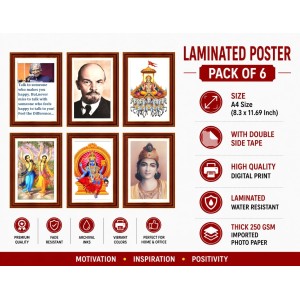 Pack Of 6 Laminated A4 Wall Posters | Spiritual, Motivational & Inspirational Designs | 250 GSM Photo Paper | Water-Resistant | Double-Sided Tape (F39264) Pack Of 6 Laminated A4 Wall Posters | Spiritual, Motivational & Inspirational Designs | 250 GSM Photo Paper | Water-Resistant | Double-Sided Tape (F39264)