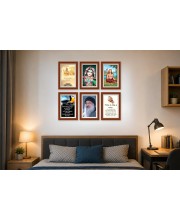 Pack Of 6 Laminated A4 Wall Posters | Spiritual, Motivational & Inspirational Designs | 250 GSM Photo Paper | Water-Resistant | Double-Sided Tape (F39389)