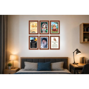 Pack Of 6 Laminated A4 Wall Posters | Spiritual, Motivational & Inspirational Designs | 250 GSM Photo Paper | Water-Resistant | Double-Sided Tape (F39389) Pack Of 6 Laminated A4 Wall Posters | Spiritual, Motivational & Inspirational Designs | 250 GSM Photo Paper | Water-Resistant | Double-Sided Tape (F39389)