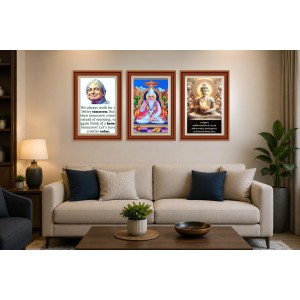 Pack Of 6 Laminated A4 Wall Posters | Spiritual, Motivational & Inspirational Designs | 250 GSM Photo Paper | Water-Resistant | Double-Sided Tape (F39322)