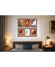 Pack Of 6 Laminated A4 Wall Posters | Spiritual, Motivational & Inspirational Designs | 250 GSM Photo Paper | Water-Resistant | Double-Sided Tape (F39256)
