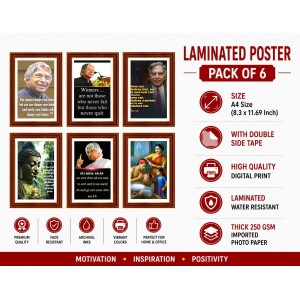 Pack Of 6 Laminated A4 Wall Posters | Spiritual, Motivational & Inspirational Designs | 250 GSM Photo Paper | Water-Resistant | Double-Sided Tape (F39266) Pack Of 6 Laminated A4 Wall Posters | Spiritual, Motivational & Inspirational Designs | 250 GSM Photo Paper | Water-Resistant | Double-Sided Tape (F39266)